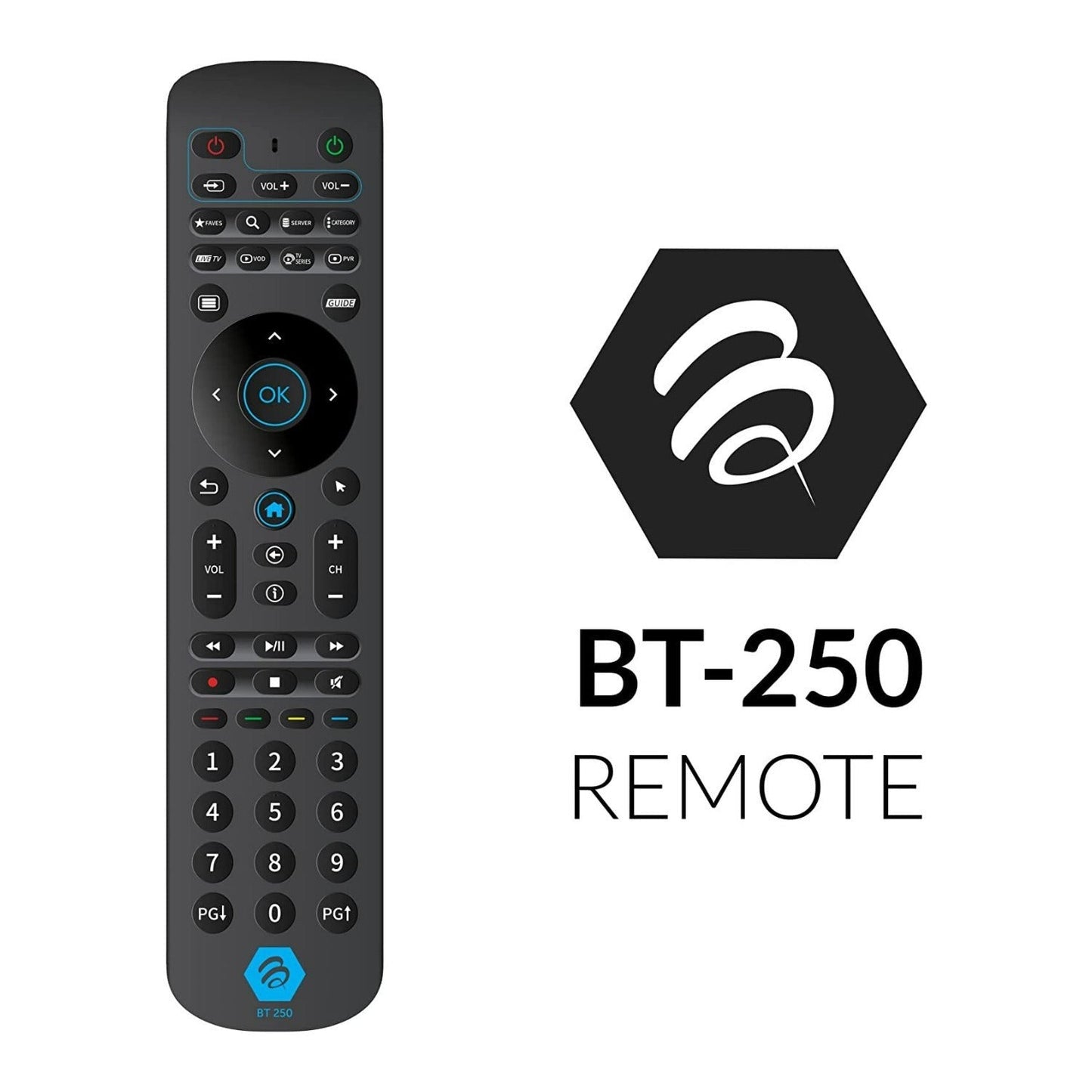 BuzzTV BT-250 Longer Life, Greater Range, Stylish and Ergonomic Remote Control