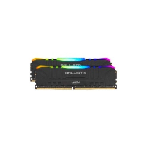 Crucial Ballistix 16GB DDR4-3000 DIMM RAM Memory Kit RGB Lights (2x8GB, Black)