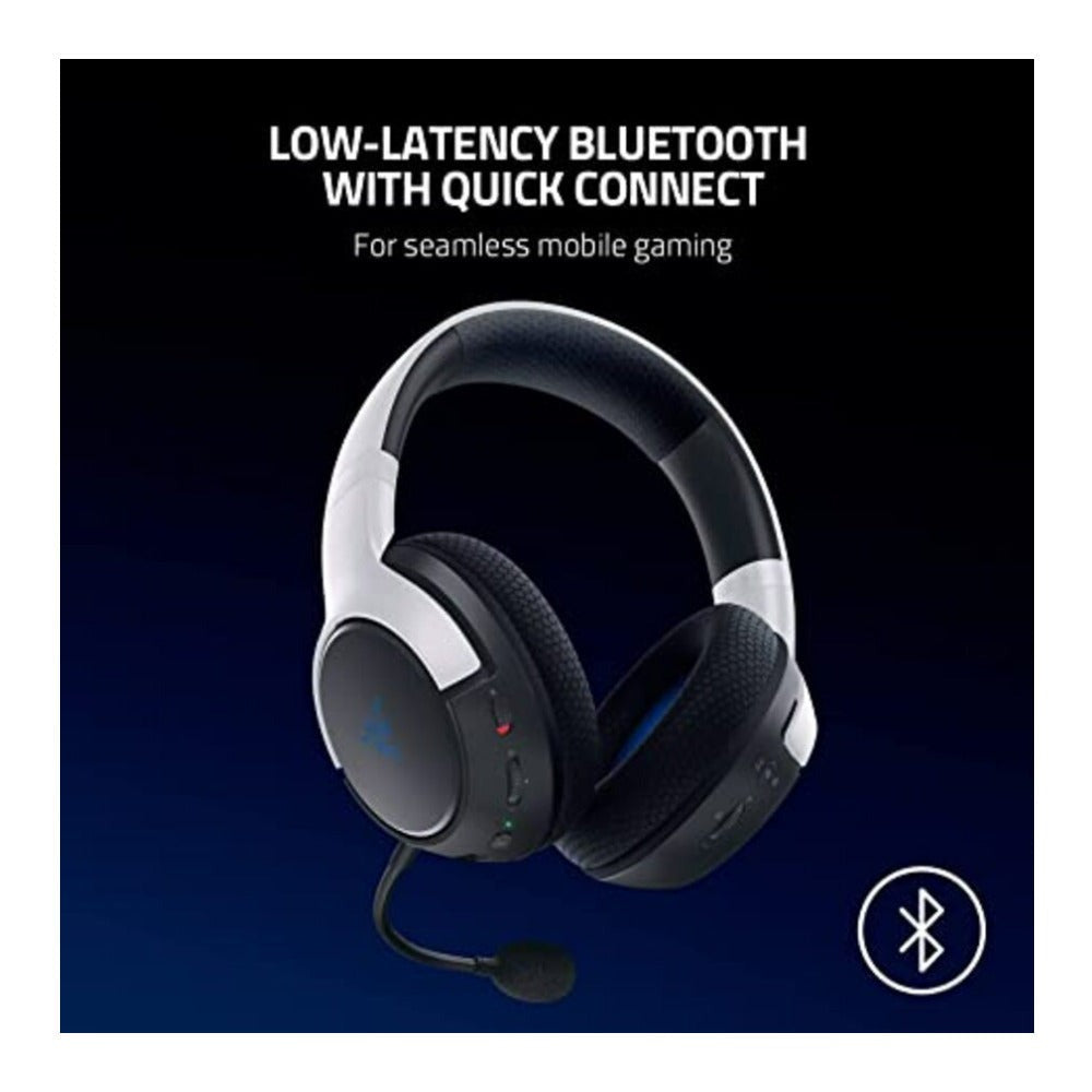 Razer Kaira Dual Wireless Razer SmartSwitch PS5 Gaming Headset for Playstation and PC (White)