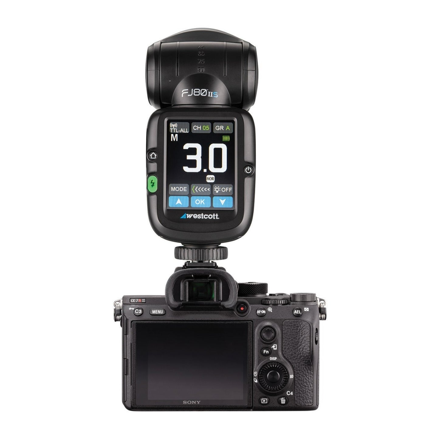 Westcott FJ80 II S Touchscreen 80Ws Speedlight with Sony Camera Mount, and Lithium Battery Bundle