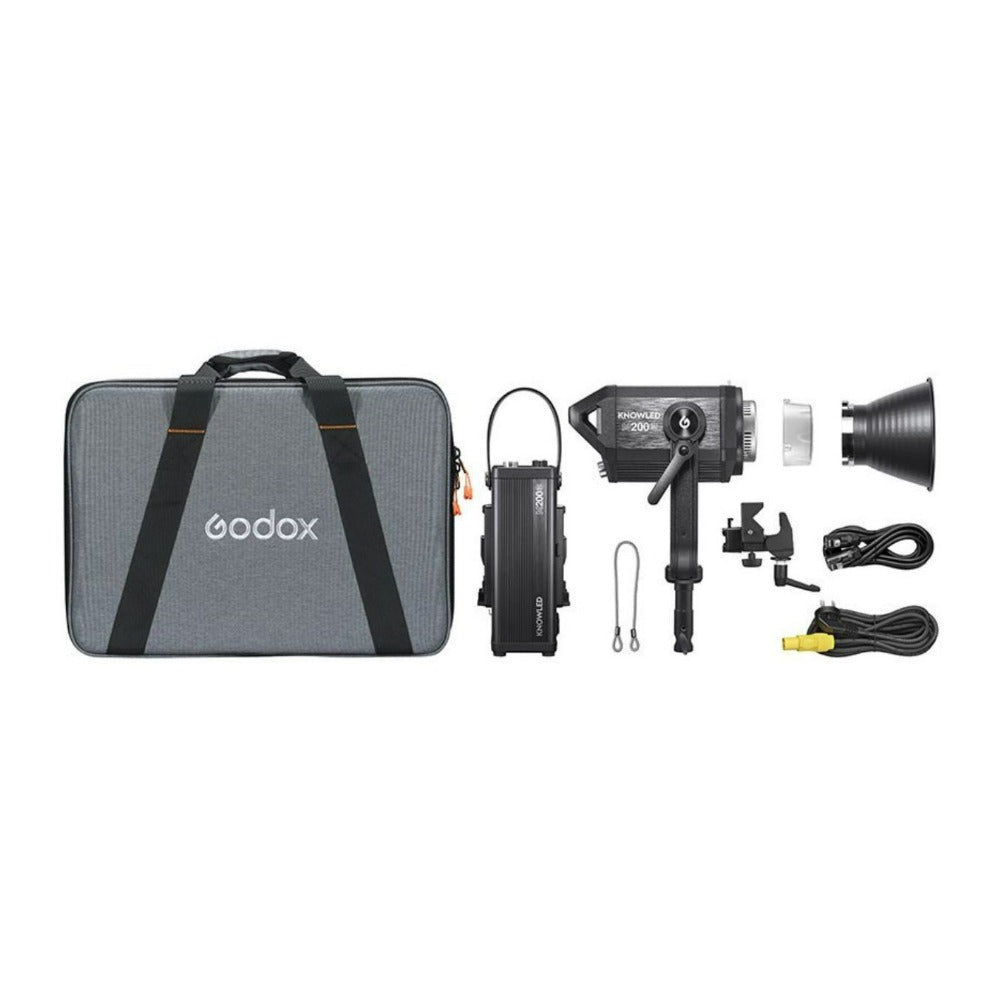 Godox M200Bi Knowled Bi-Color LED Light with Quiet Cooling System and 7 Built-In FX Effects (Black)