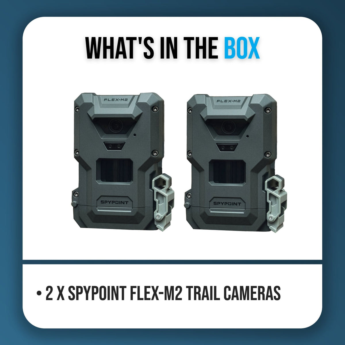 Spypoint FLEX-M2 Trail Camera with 32MP and 90ft Detection Range (2-Pack)