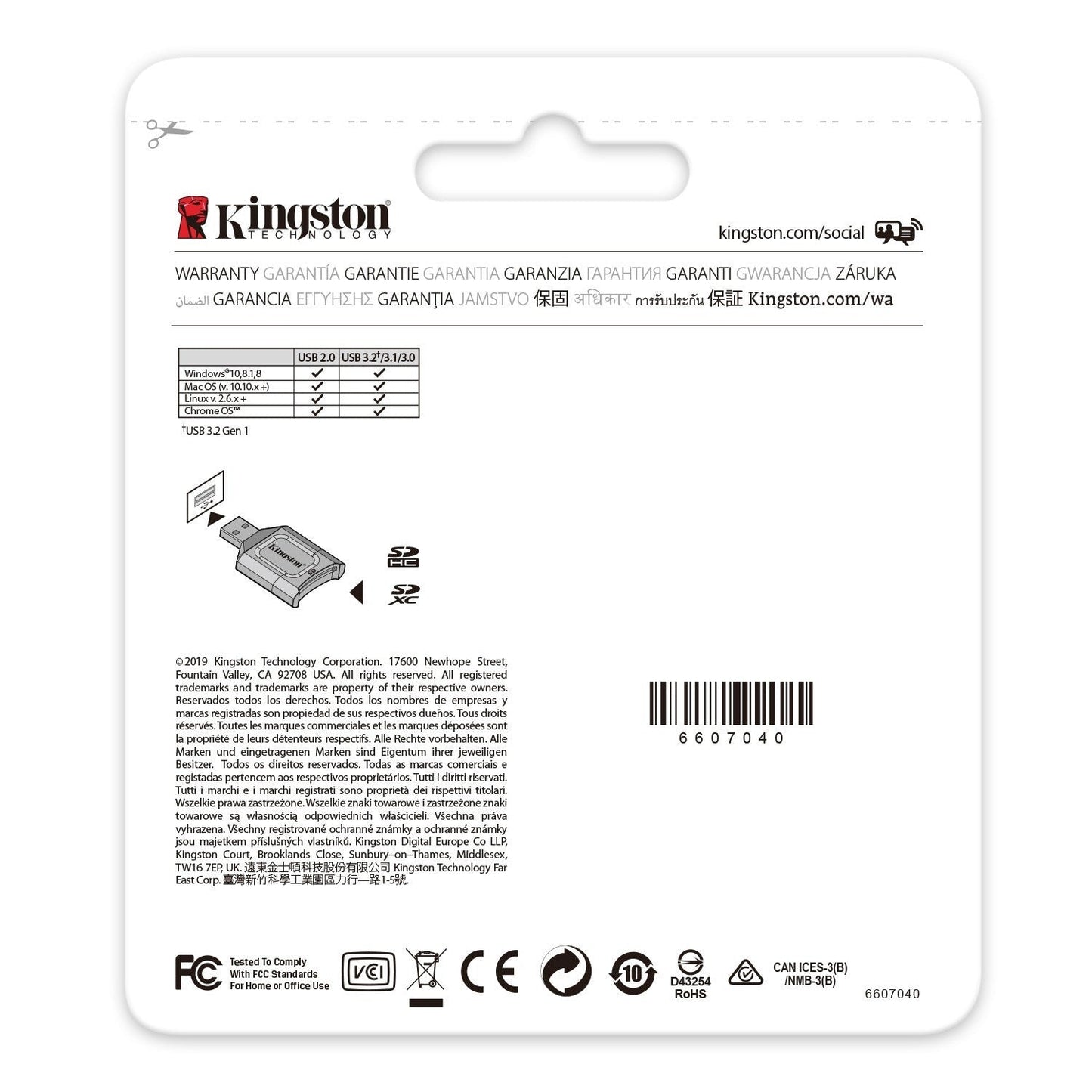 Kingston Mobilelite Plus USB 3.2 SD Card Reader for UHS-II SD Cards