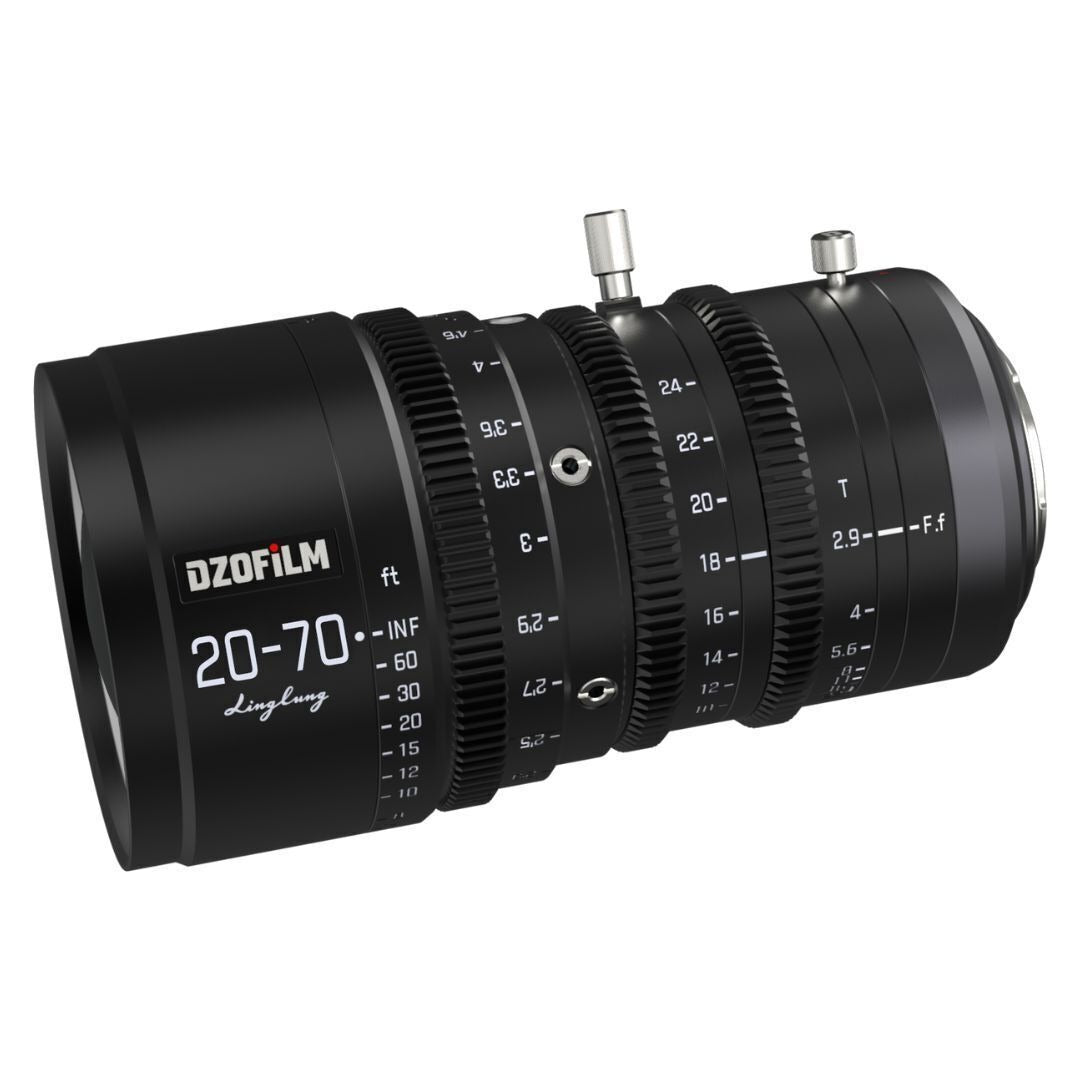 DZOFilm Linglung 10-24mm and 20-70mm T2.9 MFT Parfocal Professional Zoom Cine Lens Bundle (Black)