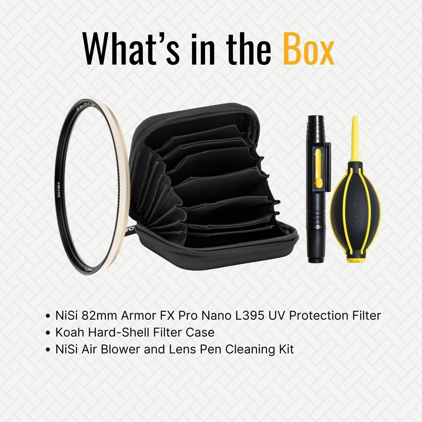 NiSi 82mm Armor FX Pro Nano L395 UV Protection Filter with Cine Optical Glass and FX Filter Bundle
