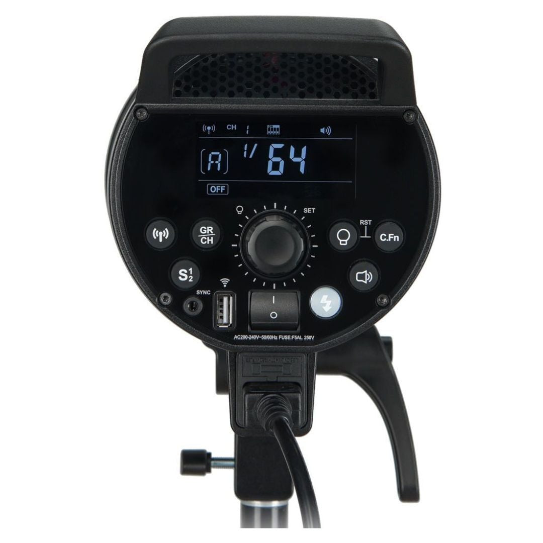 Godox DP600 III Professional Studio Flash Head with Bowen Mount and 99 Wireless ID Setting (Black)