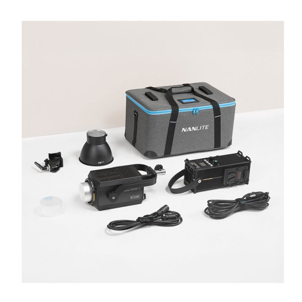 Nanlite Forza 500B II LED Monolight with V-Mount Batteries and Charger Kit