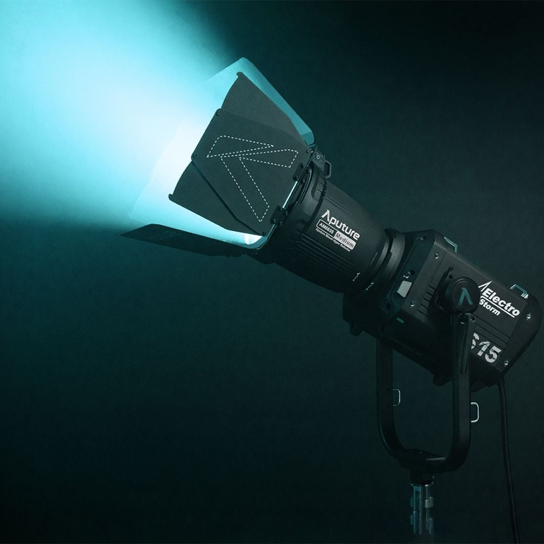 Aputure Electro Storm CS15 Full-Color Point Source Lamp with AC Power Cable with Bare Leads (Black)