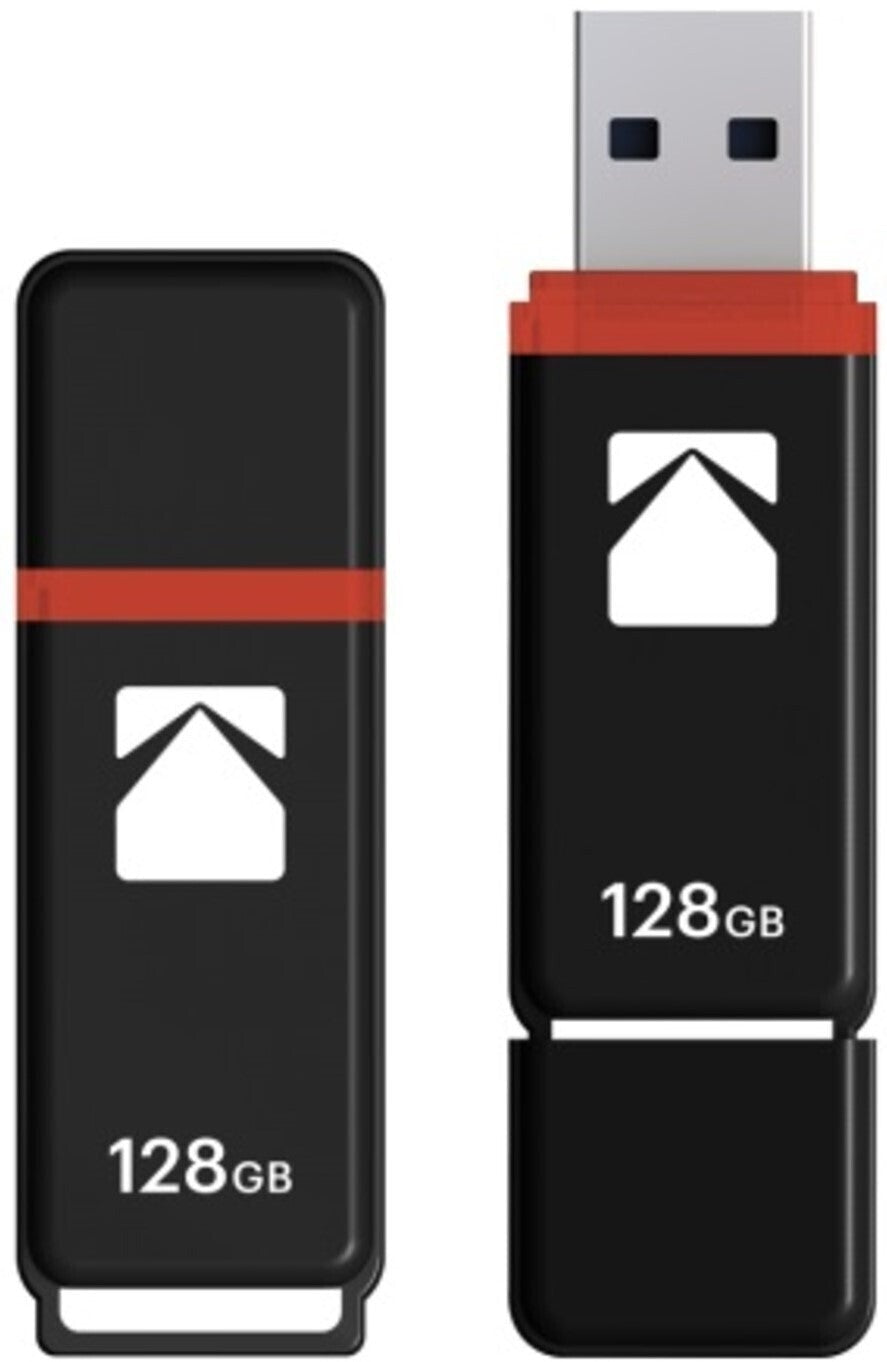 Kodak Classic K100 Cap and Body Series Universal Compatible USB2.0 128GB Flash Drive (10 Pack)