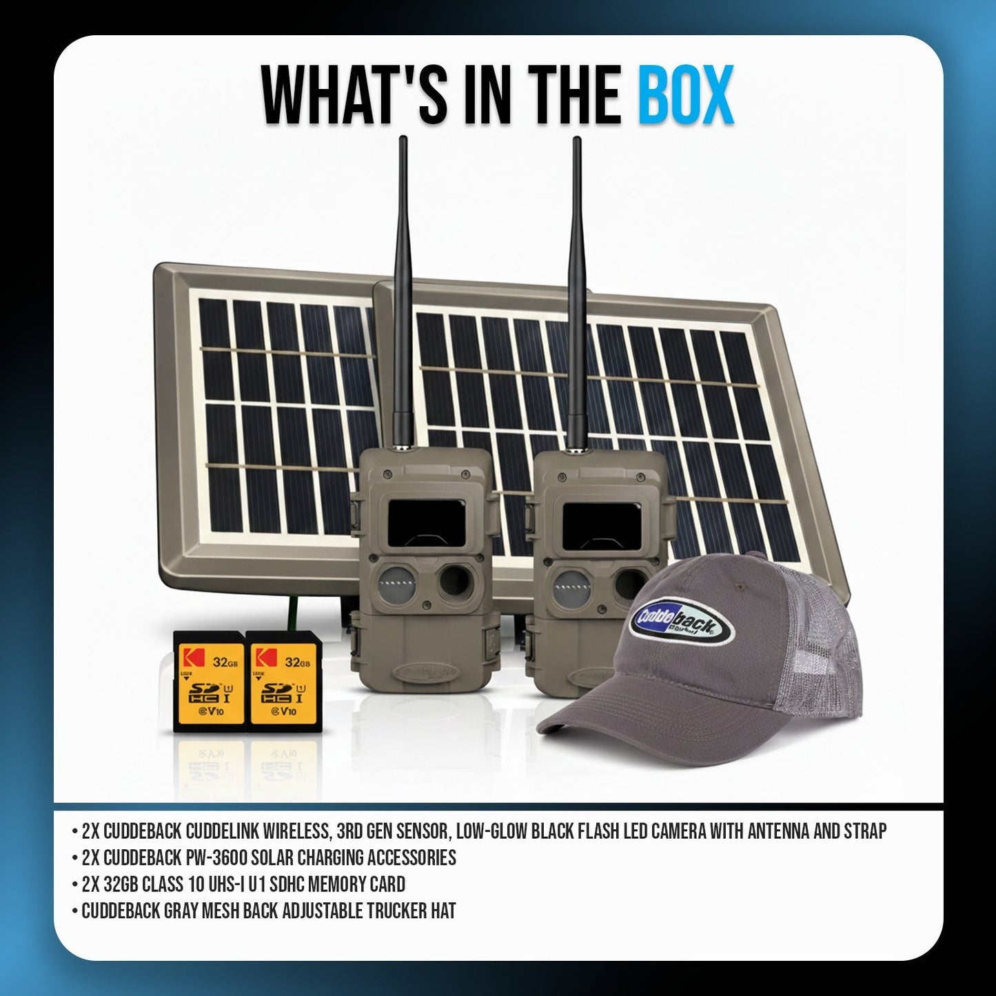 Cuddeback CuddeLink Wireless, Low-Glow IR LED Camera Bundle with Accessories