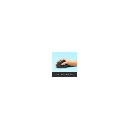 Logitech - Lift Vertical Wireless Ergonomic Mouse with 4 Buttons - Graphite