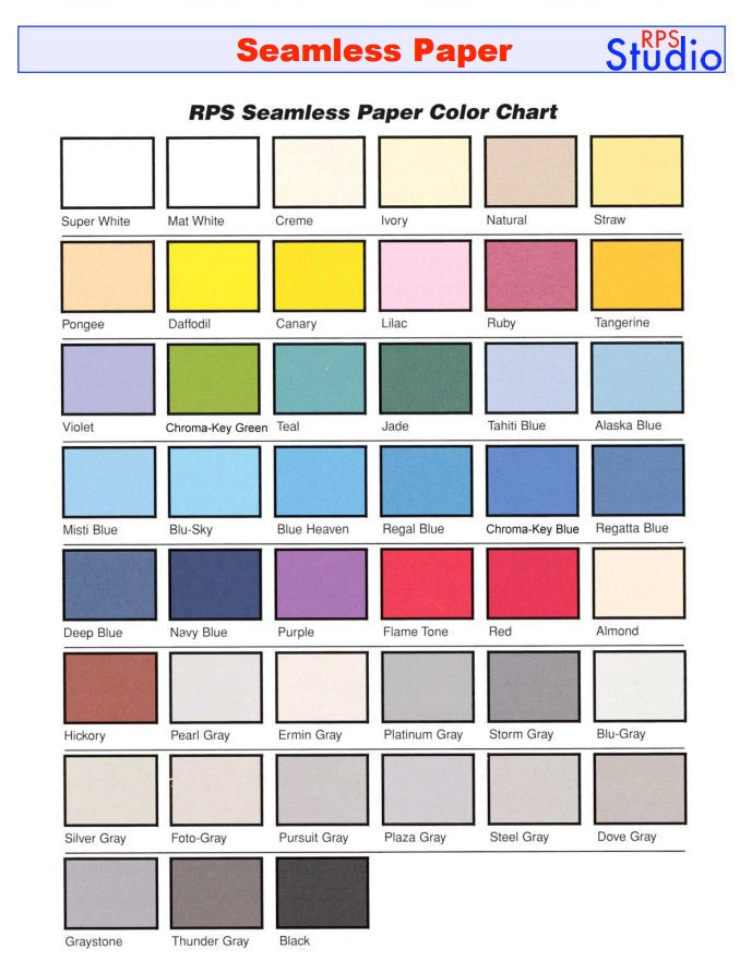 RPS Studio SB-1270 Seamless Background Paper (52 in x 36' / Black)