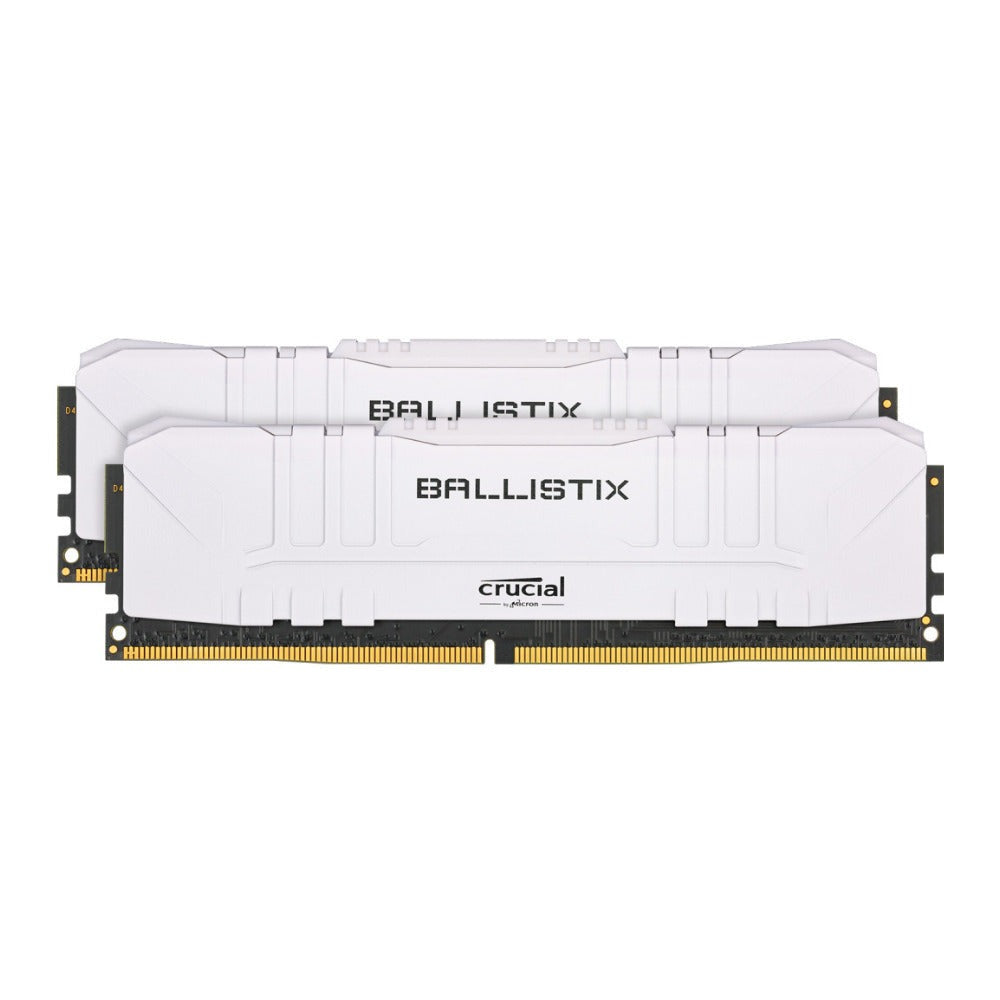 Crucial Ballistix 16GB DDR4-3000 UDIMM RAM Desktop Memory Kit (2x8GB, White)