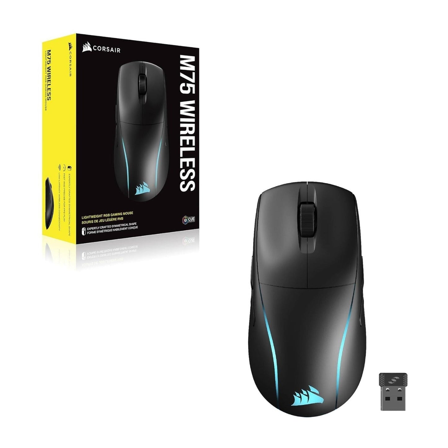 Corsair M75 Wireless RGB Lightweight FPS Gaming Mouse (Black)