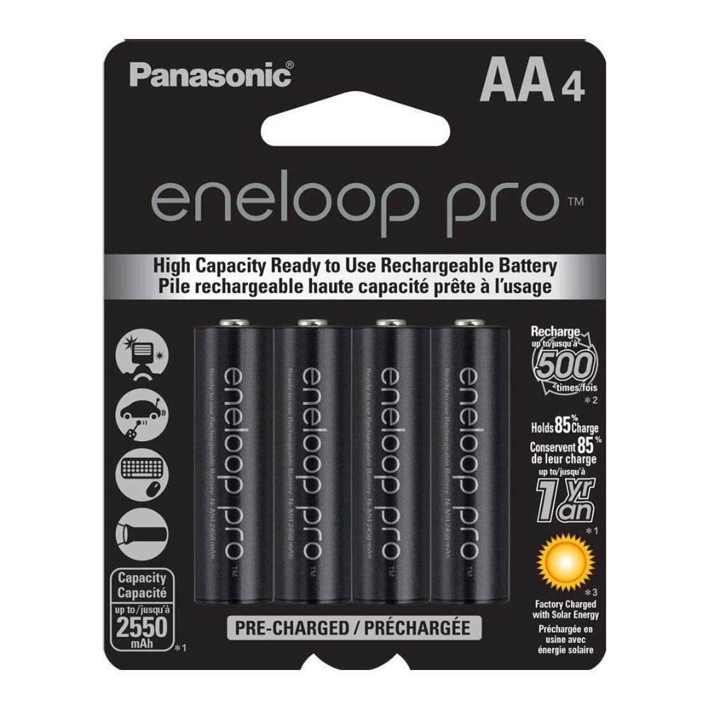 Panasonic BK-3HCCA4BA Eneloop Pro AA High Capacity Ni-MH Rechargeable Batteries