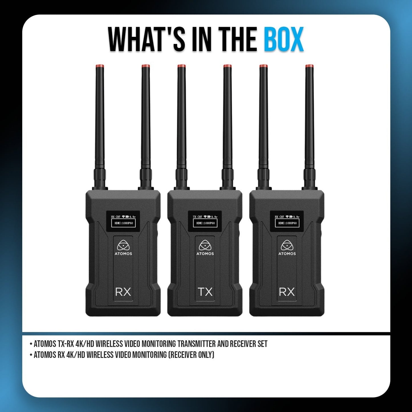 Atomos TX-RX 4K/HD Wireless Video Transmitter Set with Atomos RX 4K/HD Bundle