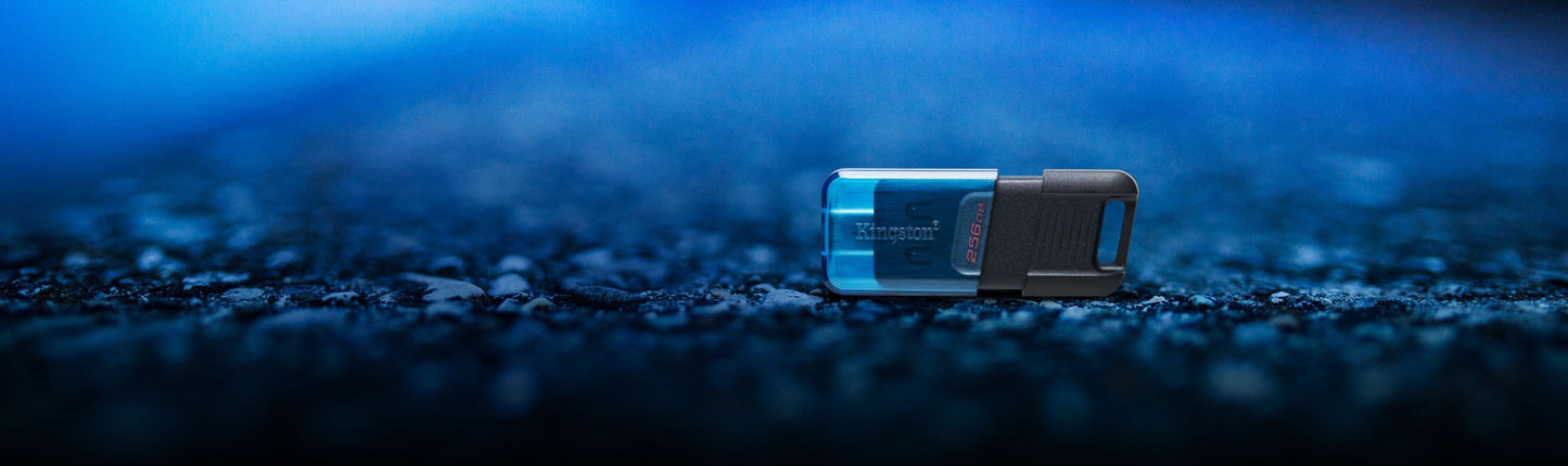 Kingstone 256GB DataTraveler 80 M Flash Drive for USB Type-C Devices with Up To 200MB/s Read Speed