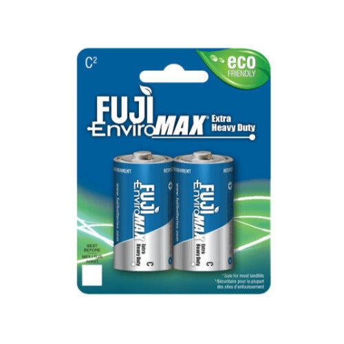Fuji EnviroMax Super Alkaline 1.5 Volts Extra Heavy-Duty C Batteries (2-Pack)