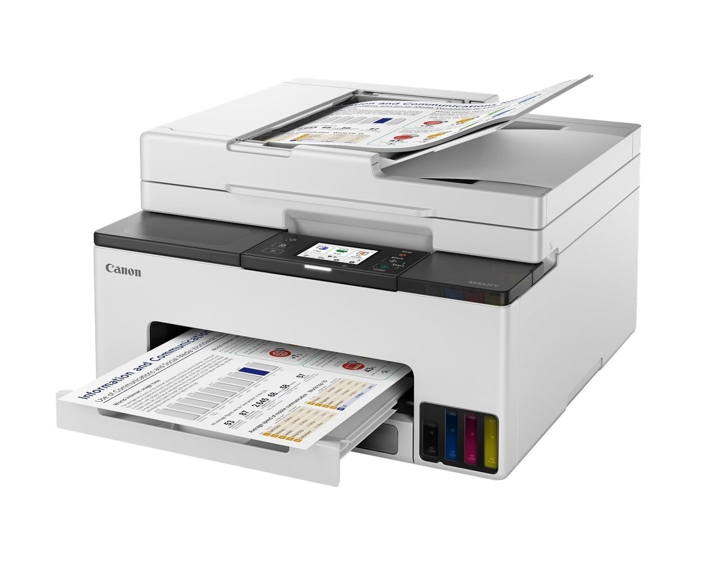 Canon Maxify GX2020 Wireless MegaTank All-In-One Color Inkjet Printer with 2.7-Inch Touchscreen