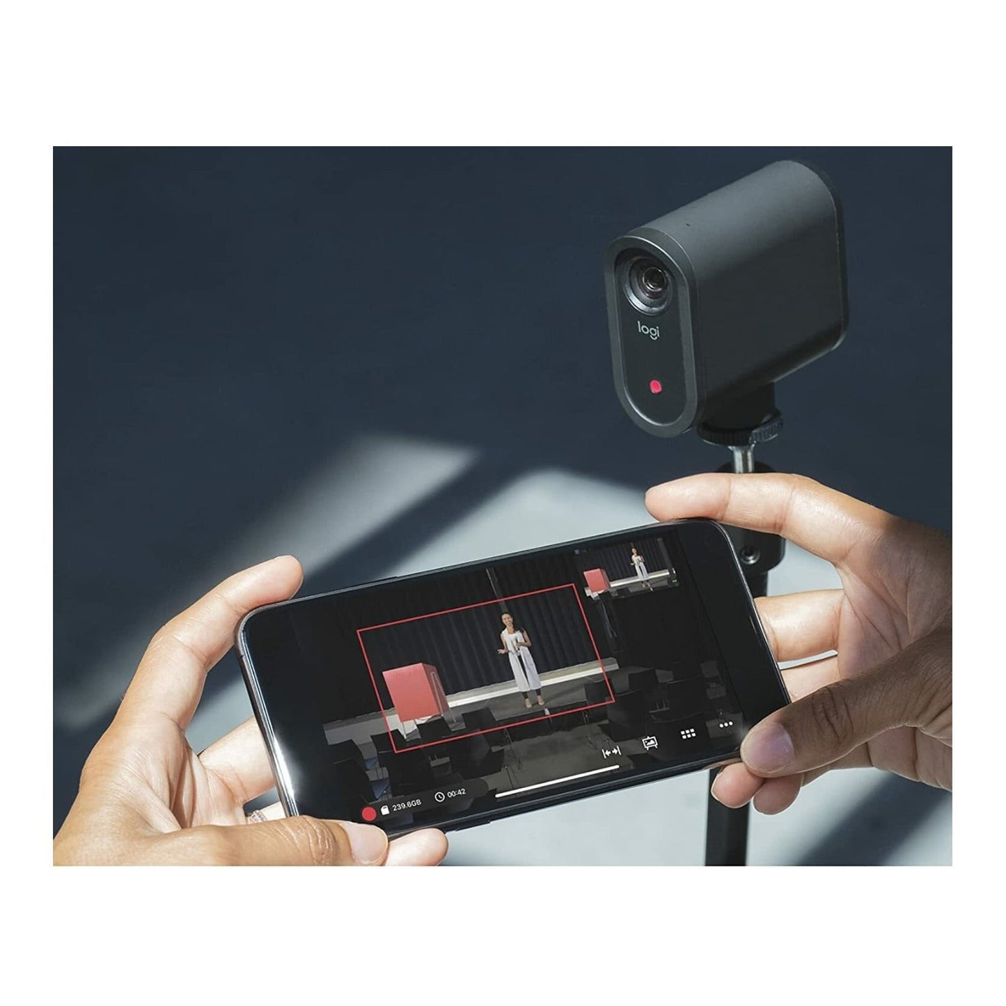 Logitech Mevo Start Live Streaming Camera with Litra Glow Premium Streaming Light with TrueSoft