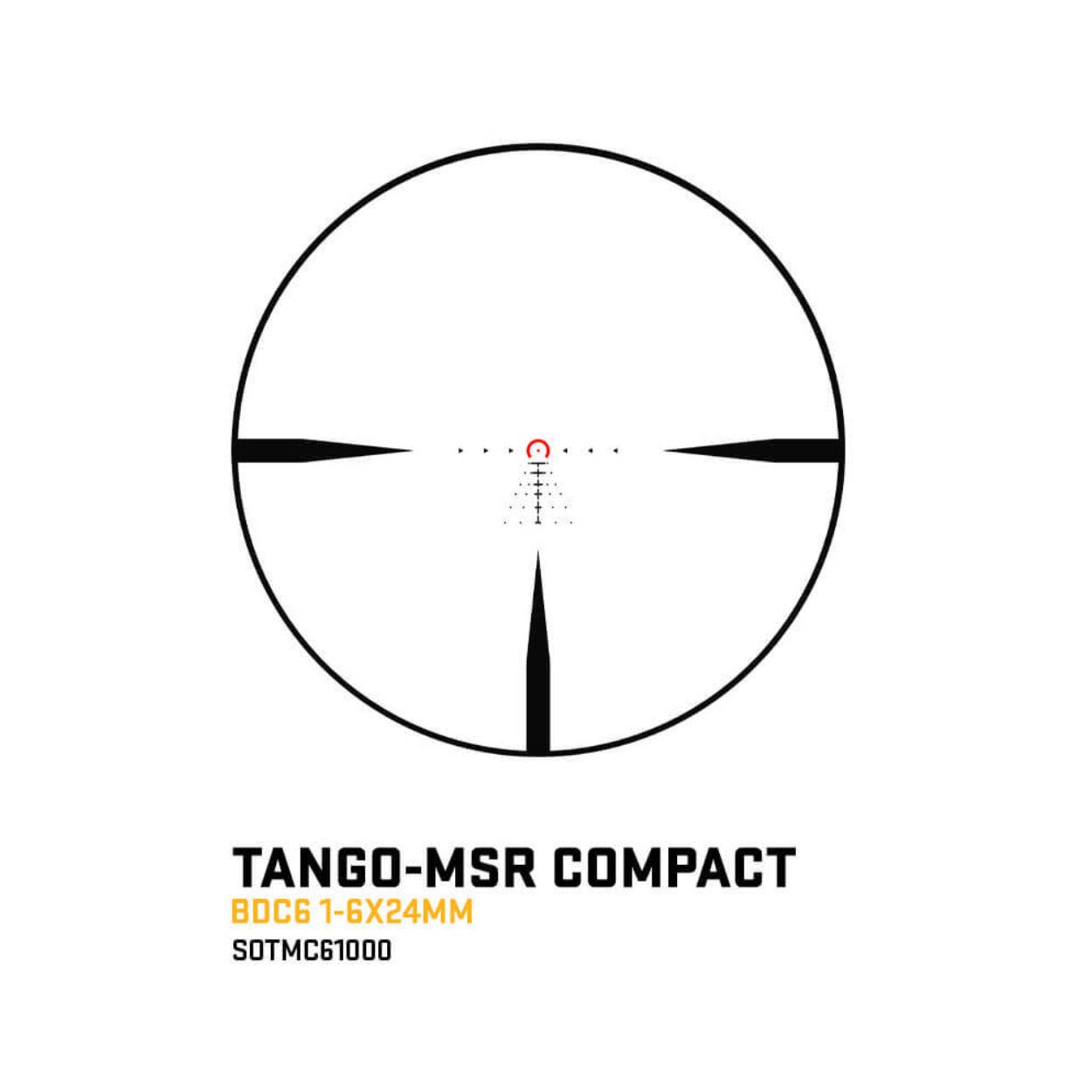 Sig Sauer Tango-MSR 1-6X24MM 30MM SFP MSR BDC-6 Reticle Compact Scope (Black)