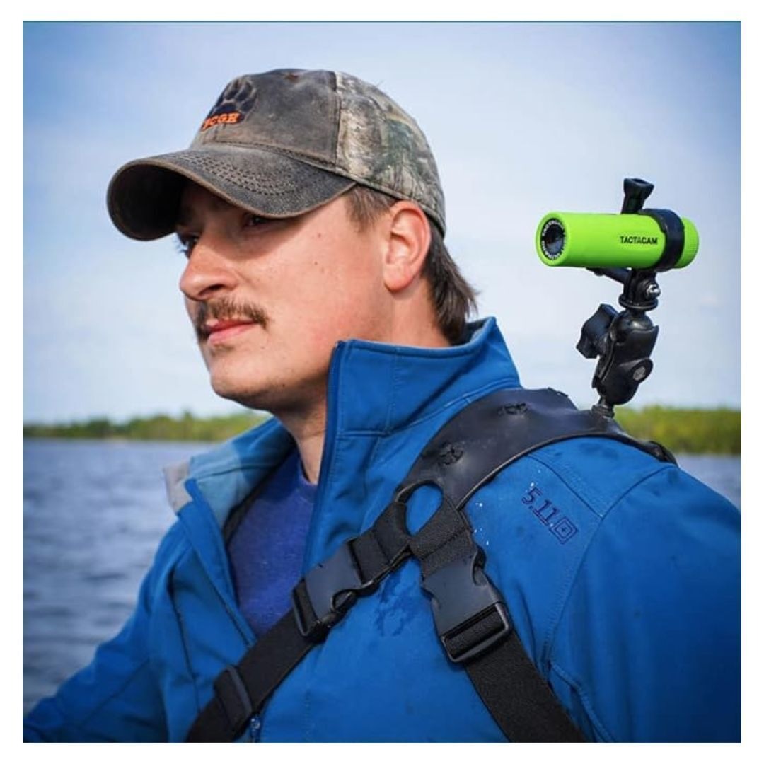 Tactacam Shoulder Mount with Adjustable Straps and Clips for Easy Adjustment and Removal
