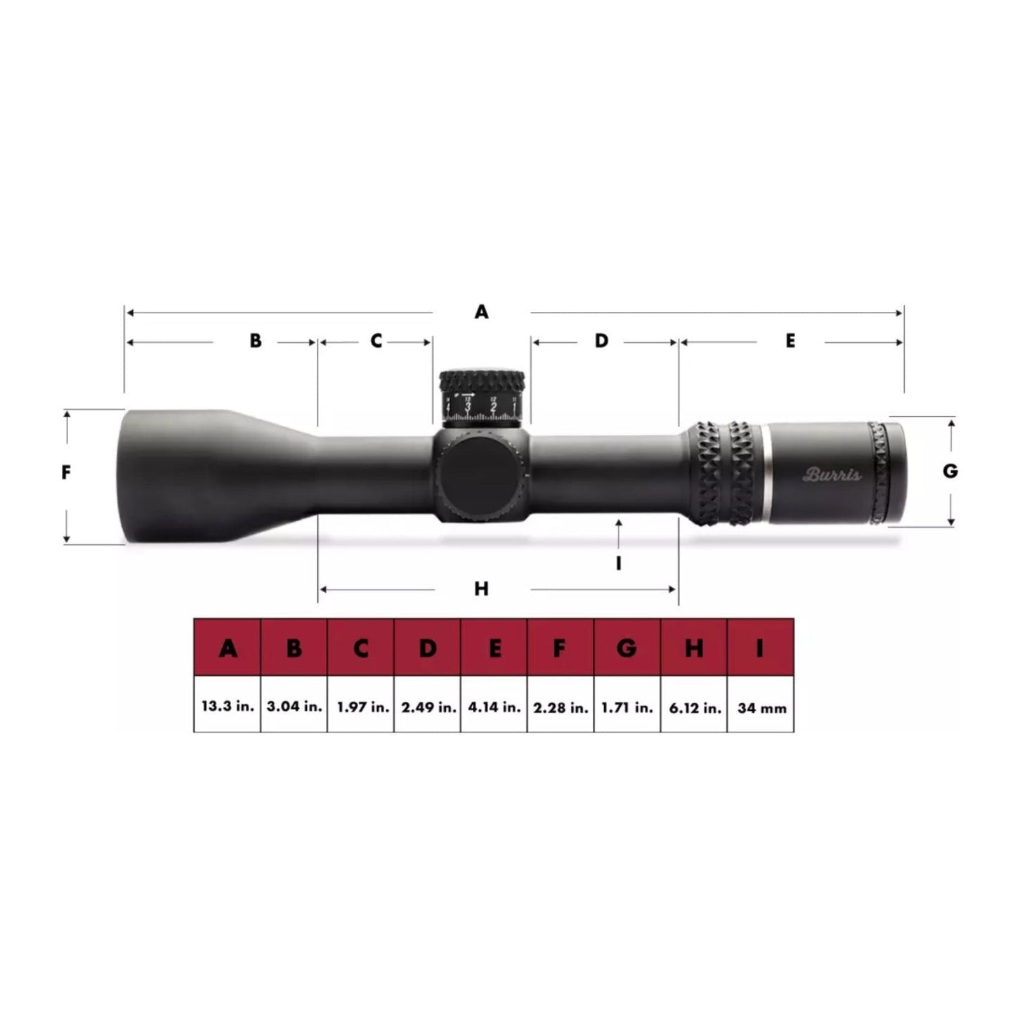 Burris XTR III Scope 3.3-18x50mm Illuminated Front Focal Plane Reticle (Black)