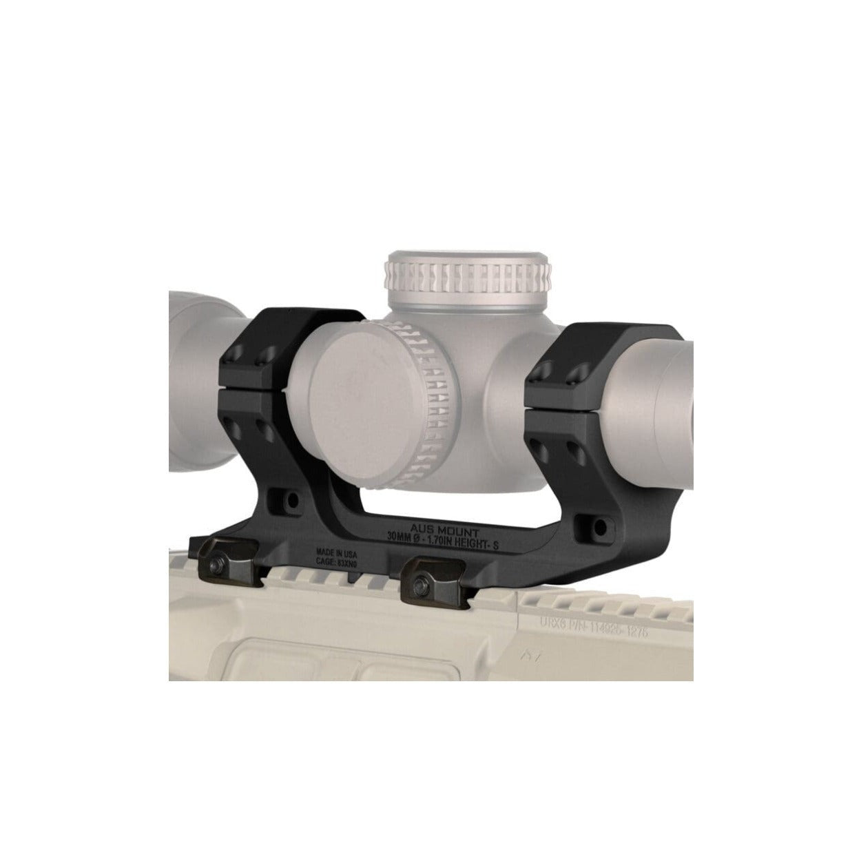 Reptilia AUS 30mm Optic Mount 1.70 Inch Height, MIL-STD Hard Anodized (Black)