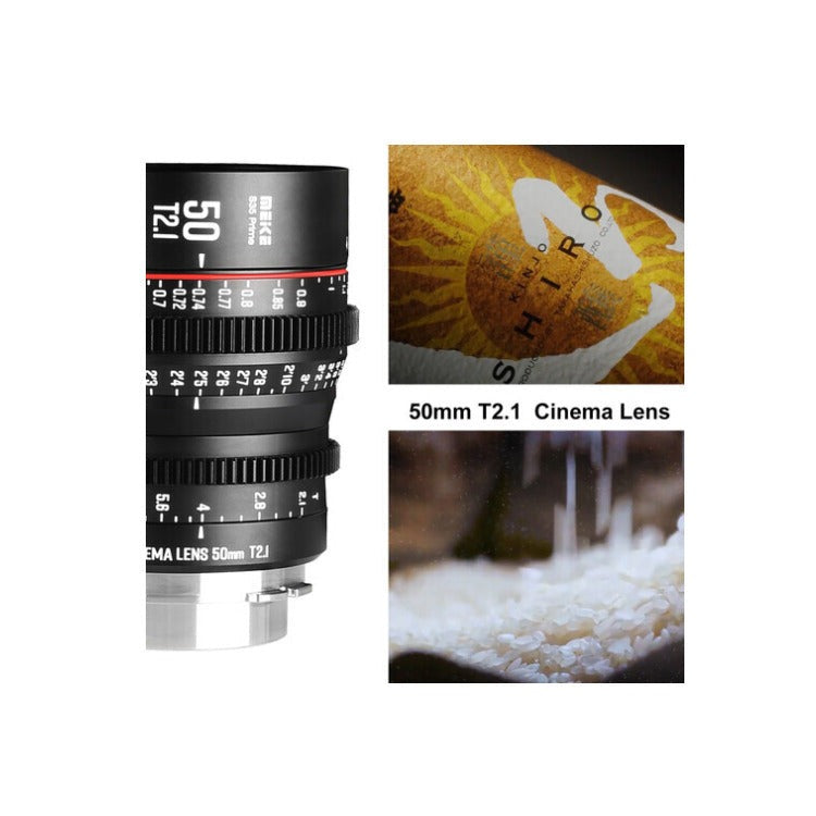 Meike 50mm T2.1 Super 35 Cine Prime Lens 270-Degree Focus Rotation (EF Mount)