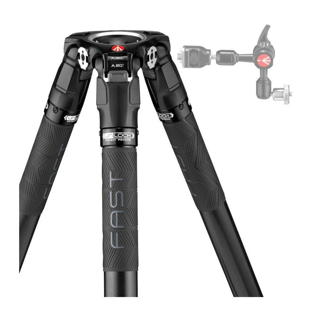 Manfrotto 504X Fluid Video Head with 635 FAST Single Carbon Leg