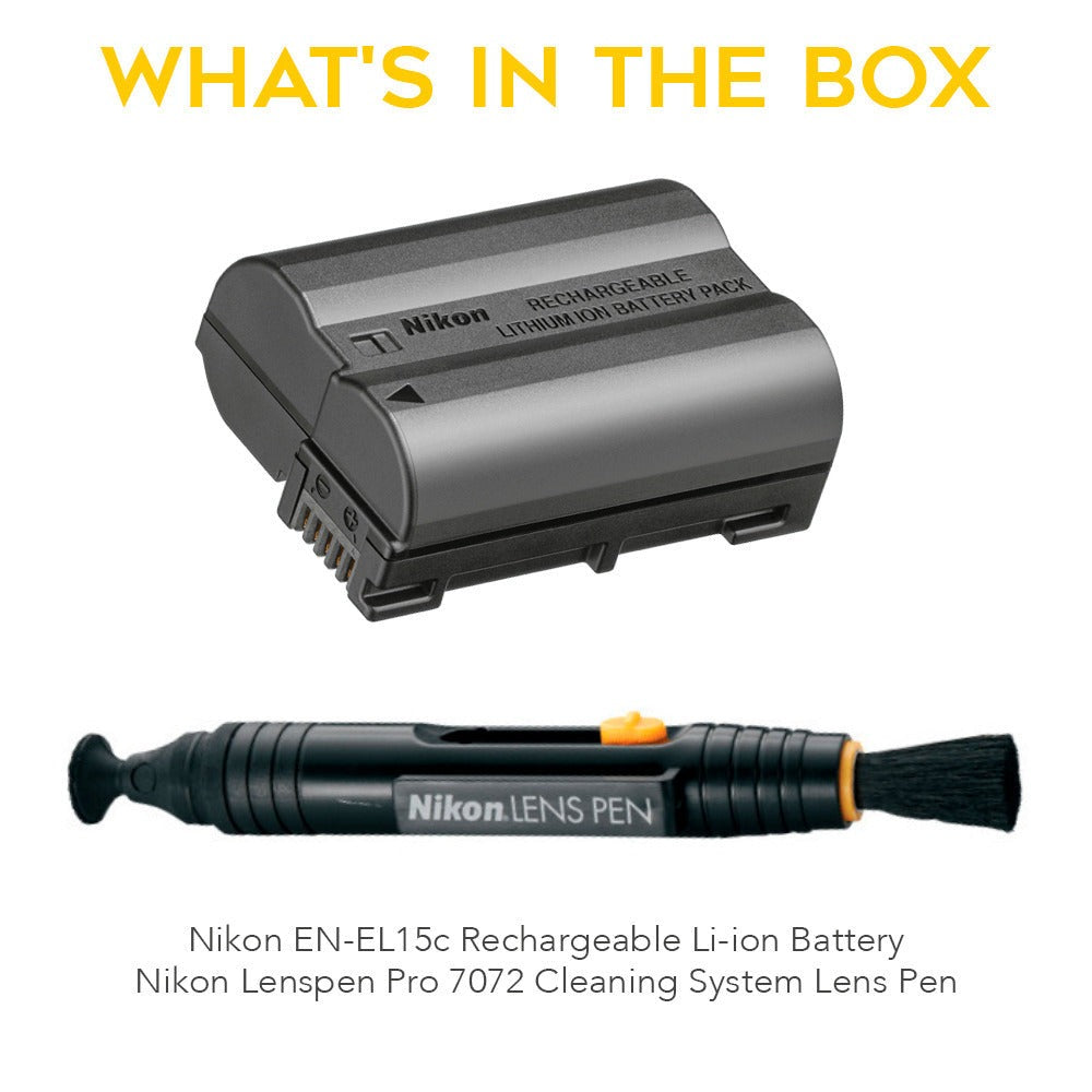 Nikon EN-EL15c Rechargeable Li-ion Battery with Nikon Lenspen Pro 7072 Cleaning Lens Pen Bundle