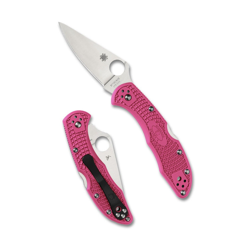 Spyderco Delica 4 Lightweight CPM S30V Blade Pink FRN Handle