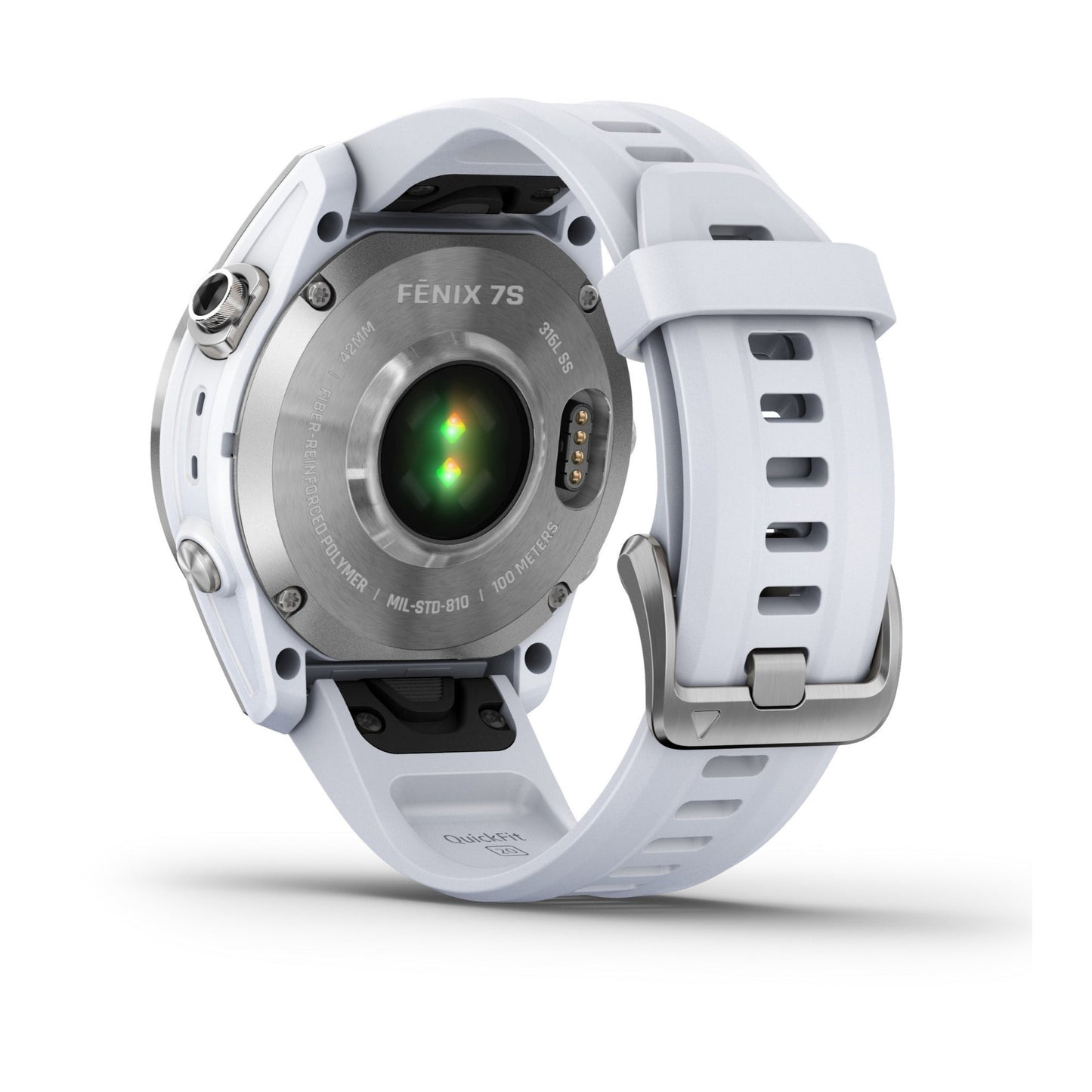 Garmin Fenix 7S Stainless Steel with Whitestone Band