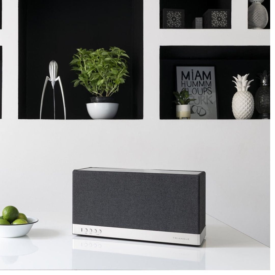 Triangle AIO 3 Wireless Bluetooth Wi-Fi, Up To 12 Devices Multi-Room Network Speaker (Slate Black)