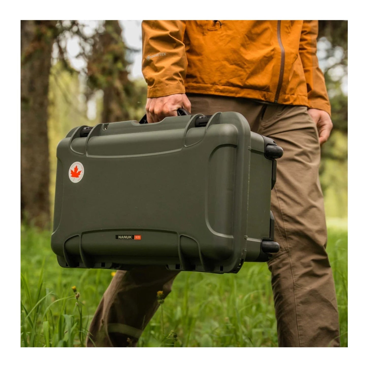 Nanuk 935 Pro Waterproof Hard Case with Lid Organizer and Wheels (Olive)
