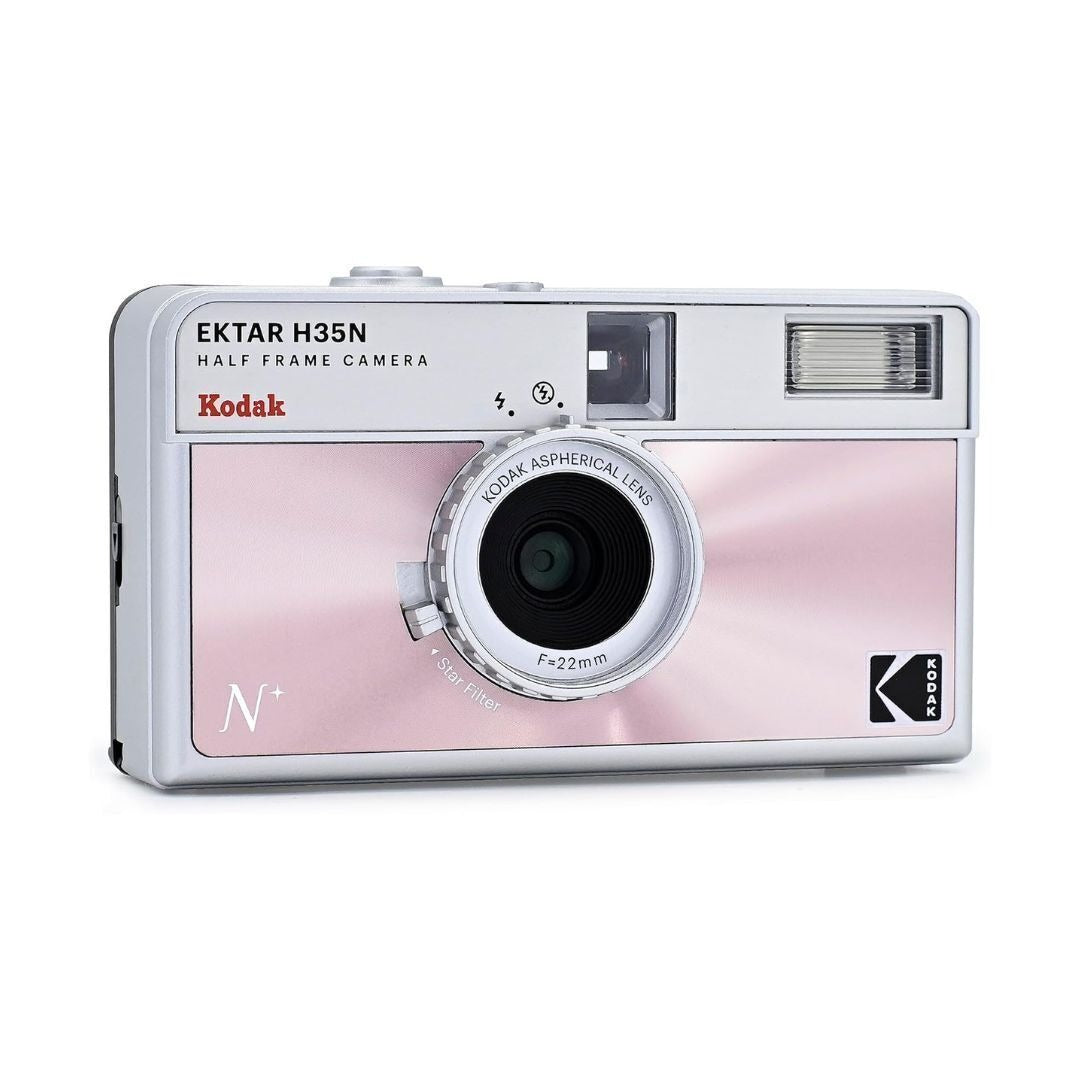 Kodak Ektar H35N 35mm Half Frame Film Camera Bundle with Ultramax 400 24 Exp Film (Glazed Pink)