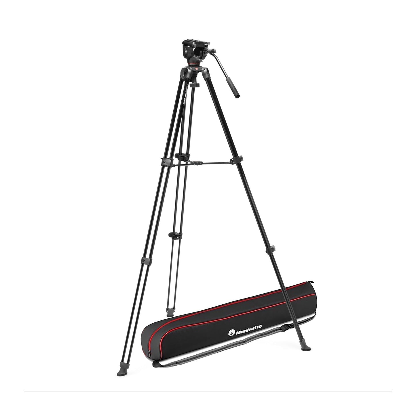 Manfrotto MVK500XAM Tripod System with 500X Fluid Head for Cameras (Black)