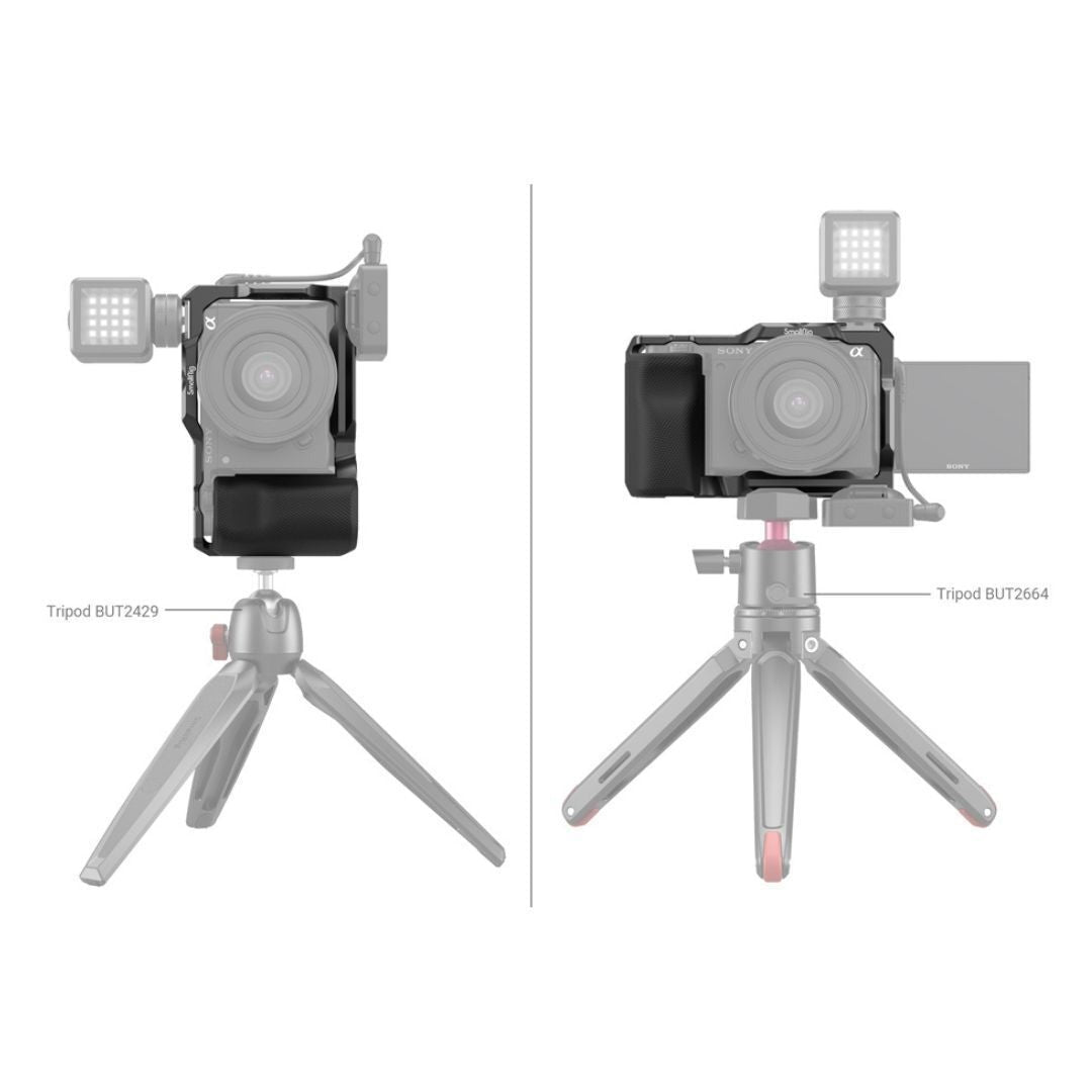 SmallRig Aluminum Alloy Formfitting Camera Cage with Built-In Rubber Pads and Grip for Sony ZV-E10