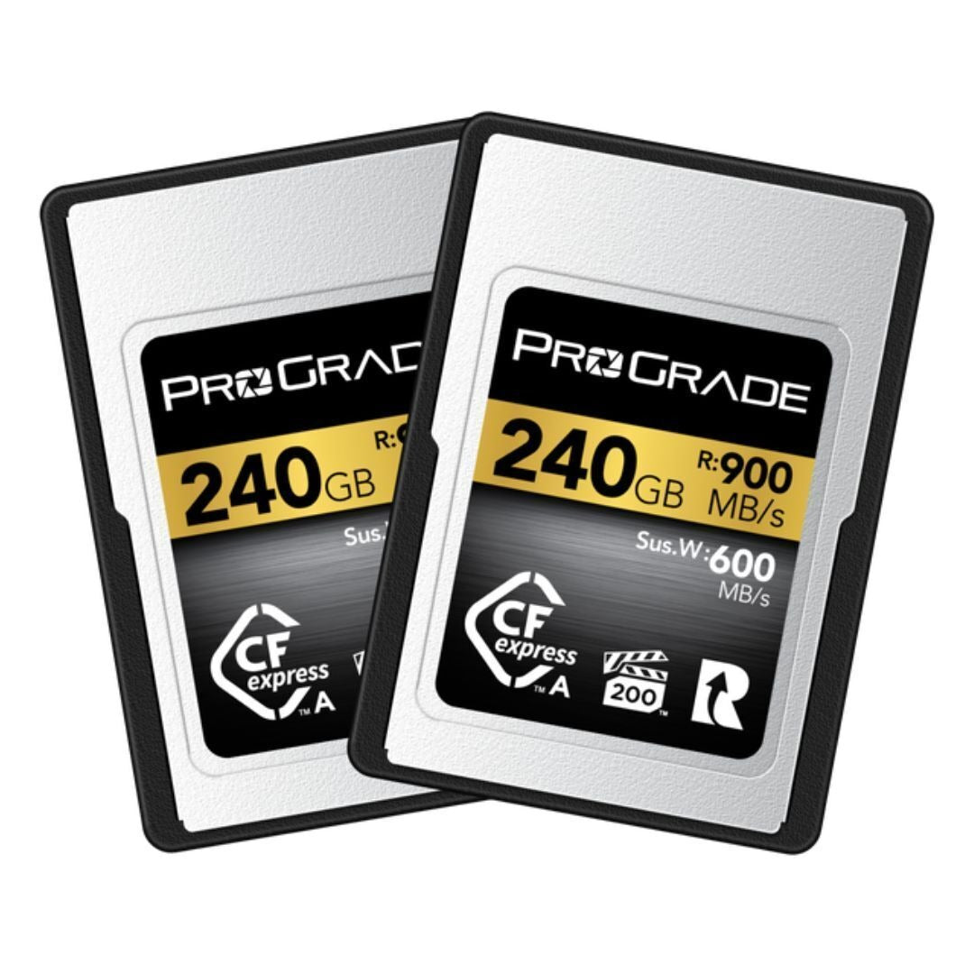 ProGrade Digital CFexpress 2.0 Type A Gold Memory Card with 900MBps Read Speed (240GB, 2-Pack)