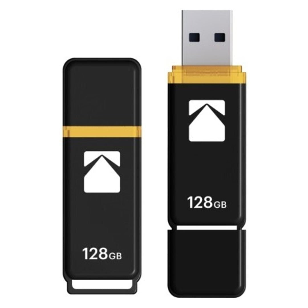 Kodak Classic K100 Cap and Body Series USB 3.2 Gen 1 Interface 128GB Flash Drive (5 Pack)