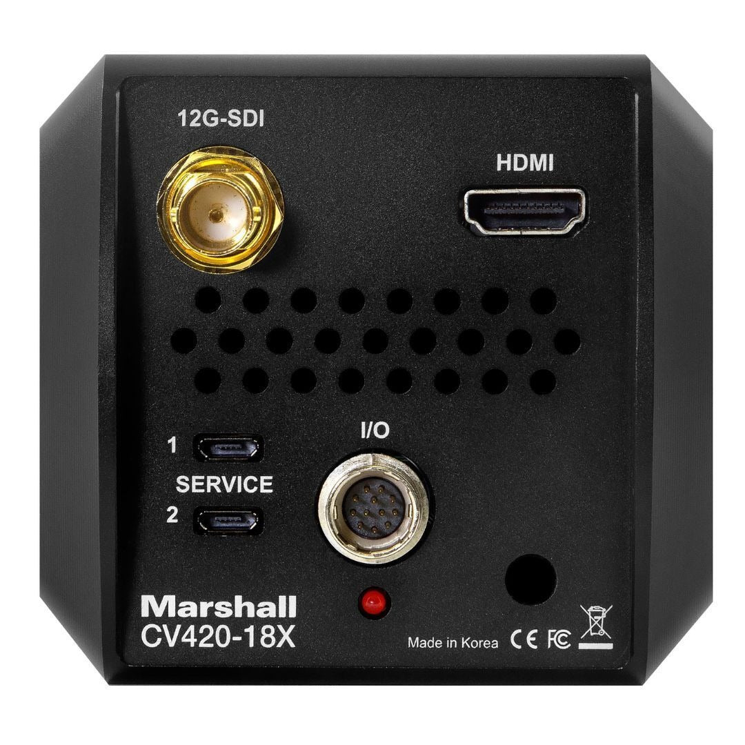Marshall CV420-18X True-4K60 12GSDI Camera with 12.5MP 4K Sensor and 18x Optical Zoom Range (Black)