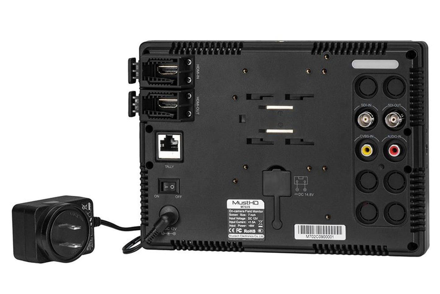 MustHD 7" 1920x1200 Full HD 3G-SDI Field Monitor for Professional Videographers