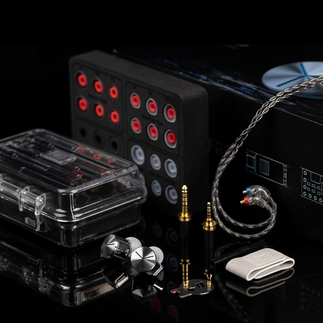 FiiO FA7S Over-the-Ear Earphone with 6 Balanced Armature IEMs and Acoustic Prism System (Black)