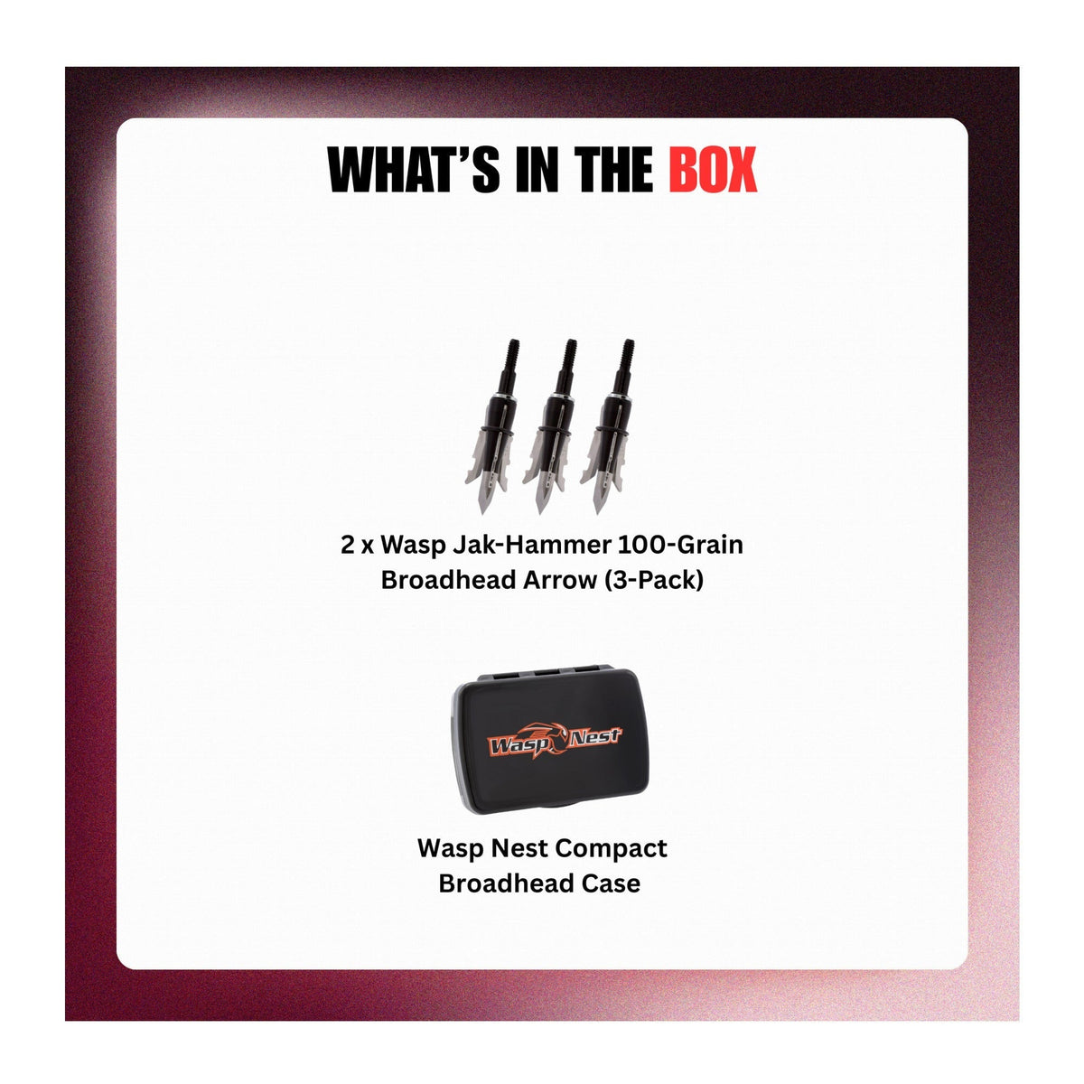 Wasp Jak-Hammer 125-Grain Broadhead Arrow (6-Pack) with Case Bundle