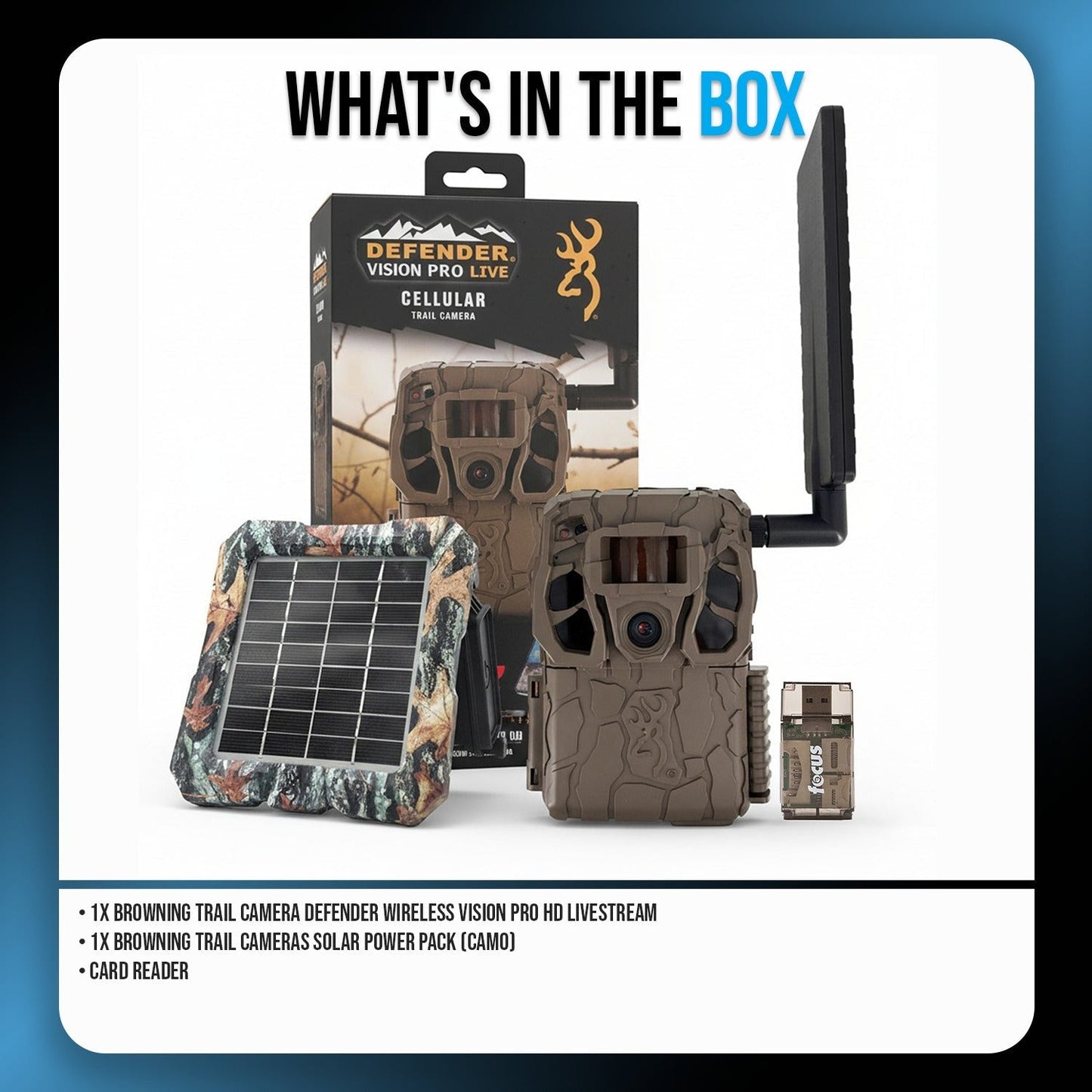 Browning Trail Camera Defender Wireless Vision Pro HD Livestream Bundle