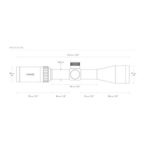 Hawke Sport Optics Vantage 3-9X40mm Mil Dot Riflescope (Black)
