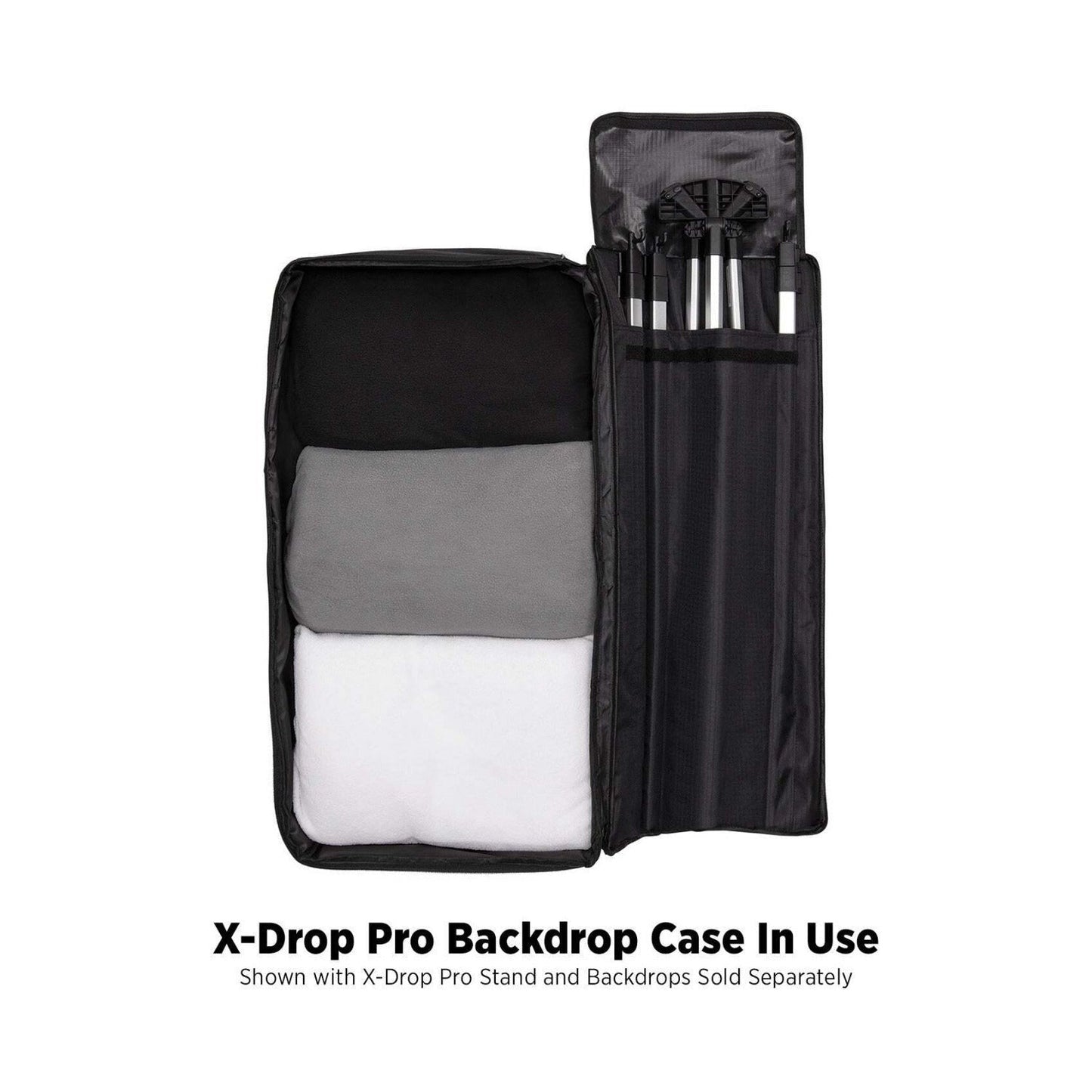 Westcott X-Drop Pro 3-Pack Heavy-Duty Nylon with Metal Zippers Backdrop Case for 8 x 8 Inch Backdrop