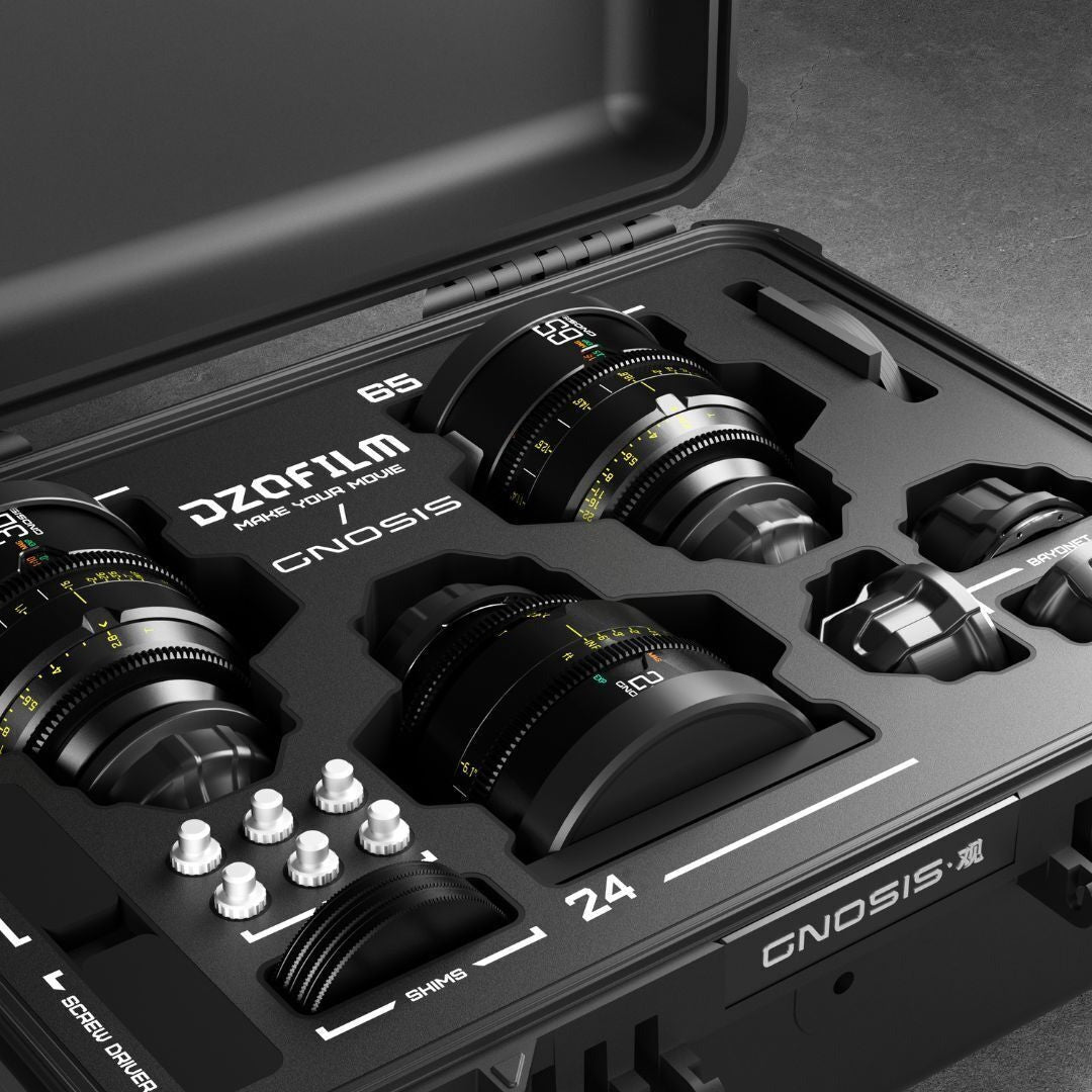 DZOFilm 24mm, 32mm, and 65mm VV T2.8 Macro Cine 3-Lens Kit with 16-Blade Iris (LPL, PL, EF, Black)
