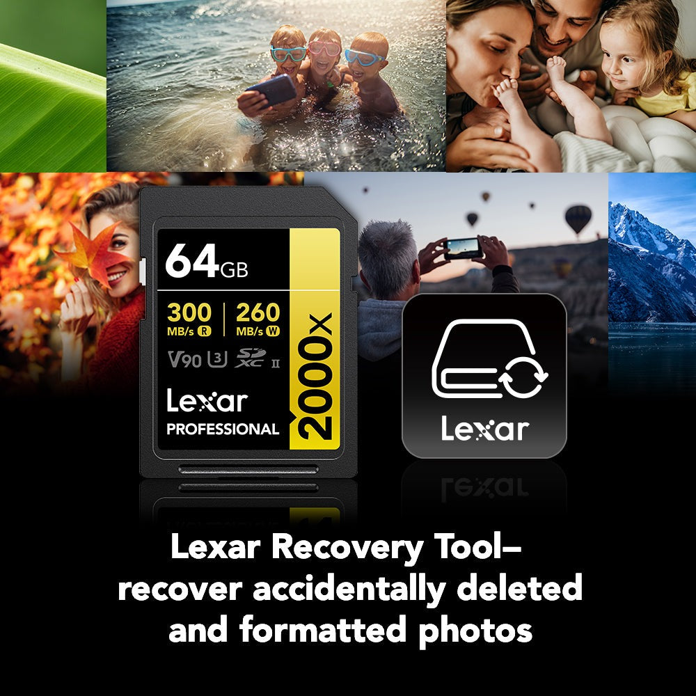 Lexar Professional 64GB 2000x UHS-II SDXC Memory Card