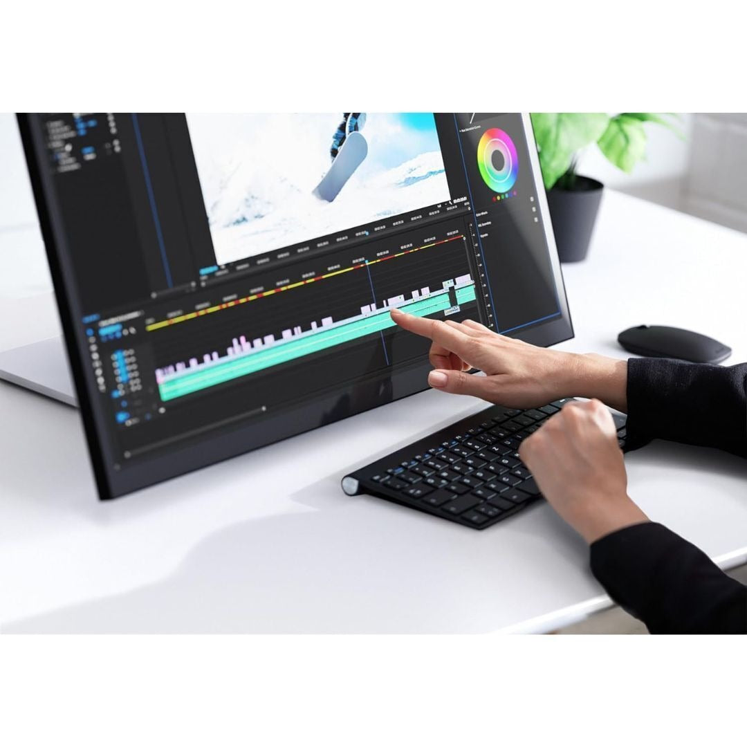 Alogic Clarity Pro Touch 27-Inch 4K Monitor with 10-Point Touchscreen and 8MP Retractable 4K Webcam